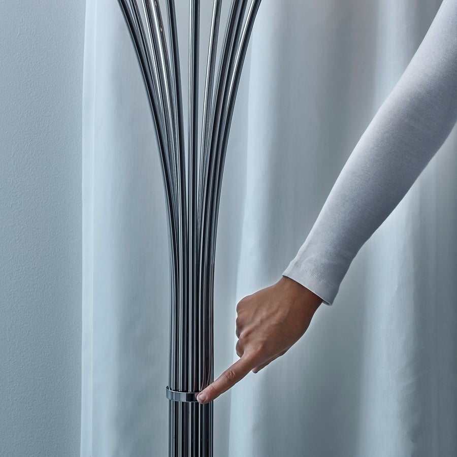 HOVNÄS Floor lamp, chrome plated - IKEA