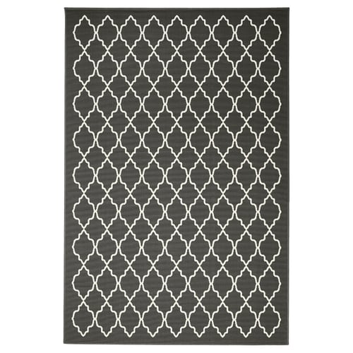 HOVSLUND rug, low pile, dark gray, 6'7"x9'10" IKEA