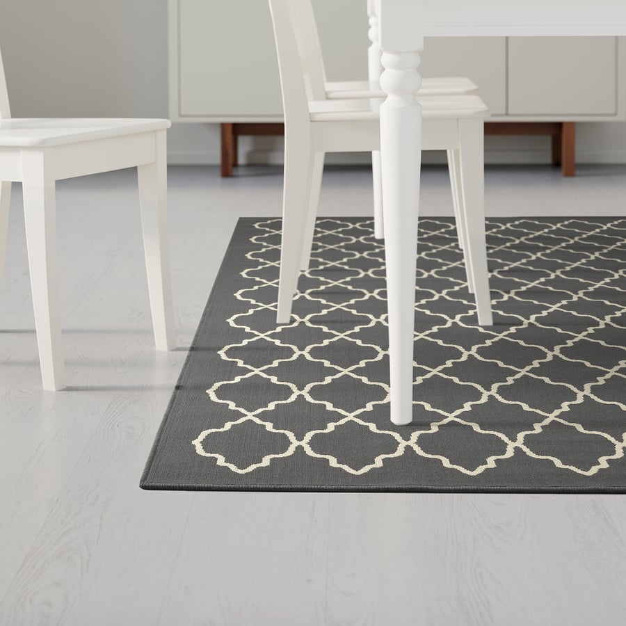 HOVSLUND rug, low pile, dark gray, 6'7"x9'10" IKEA