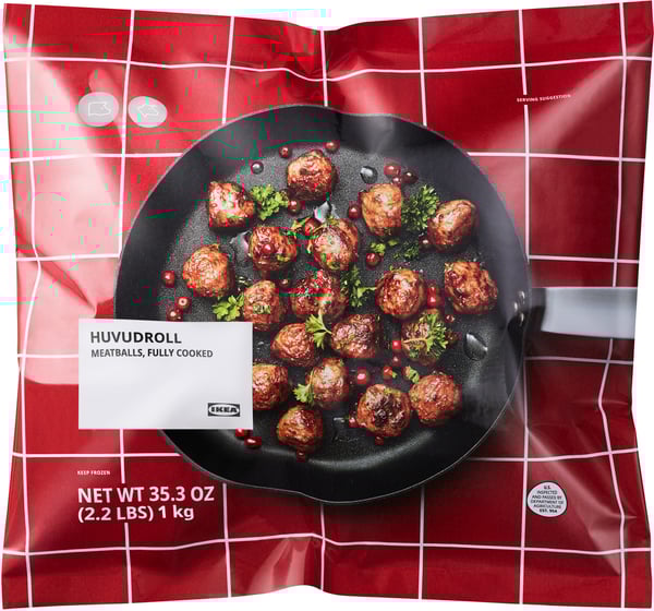 HUVUDROLL Meatballs, frozen, 2 lb 3 oz