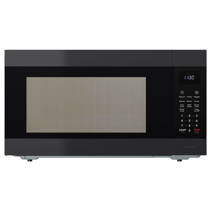 HUVUDSAKLIG builtin microwave, black Stainless steel IKEA