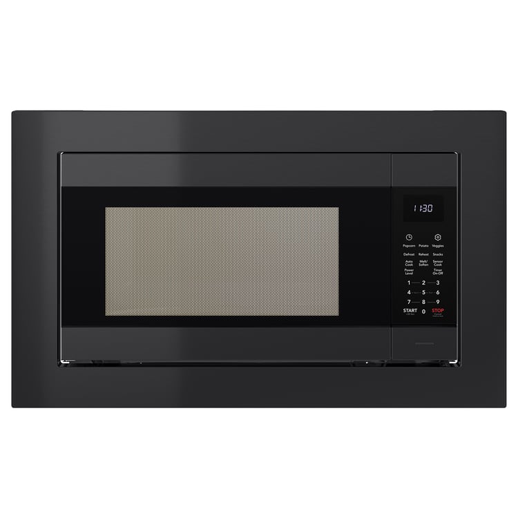 HUVUDSAKLIG builtin microwave, black Stainless steel IKEA