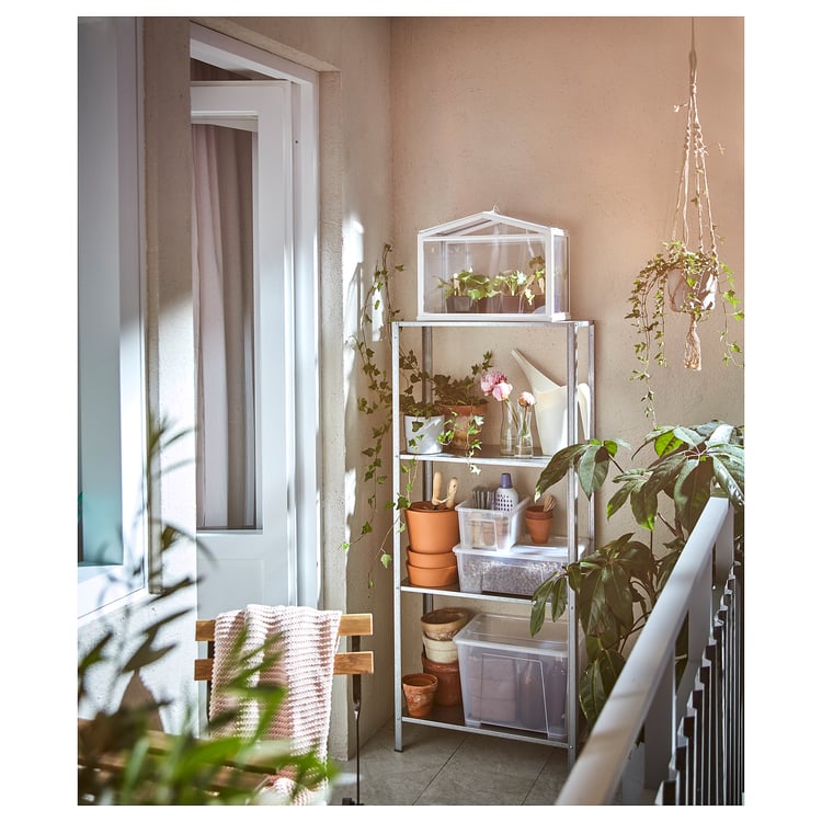 HYLLIS Shelf unit, indoor/outdoor galvanized - IKEA