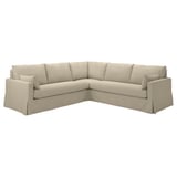 HYLTARP Sectional, 4-seat corner, Hemmesta light beige