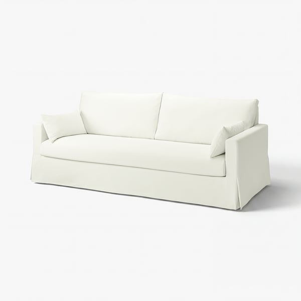 HYLTARP white sofa, modern & inviting, clean lines, comfy cushions.