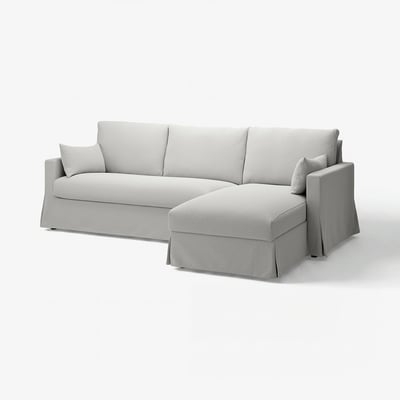 HYLTARP Sofa w chaise, right, Tallmyra white/black