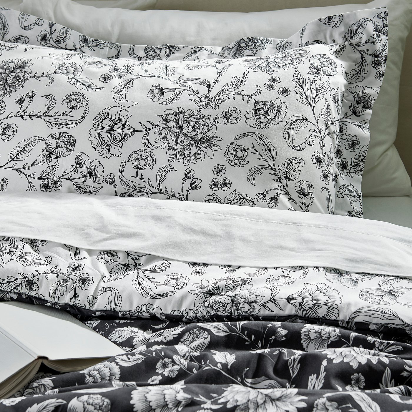 IDALINNEA Comforter set, white/gray, Full/Queen