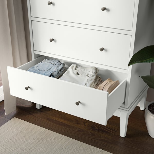 IDANÄS 6-drawer chest, white, 33 1/8x19 5/8x53 1/8 "