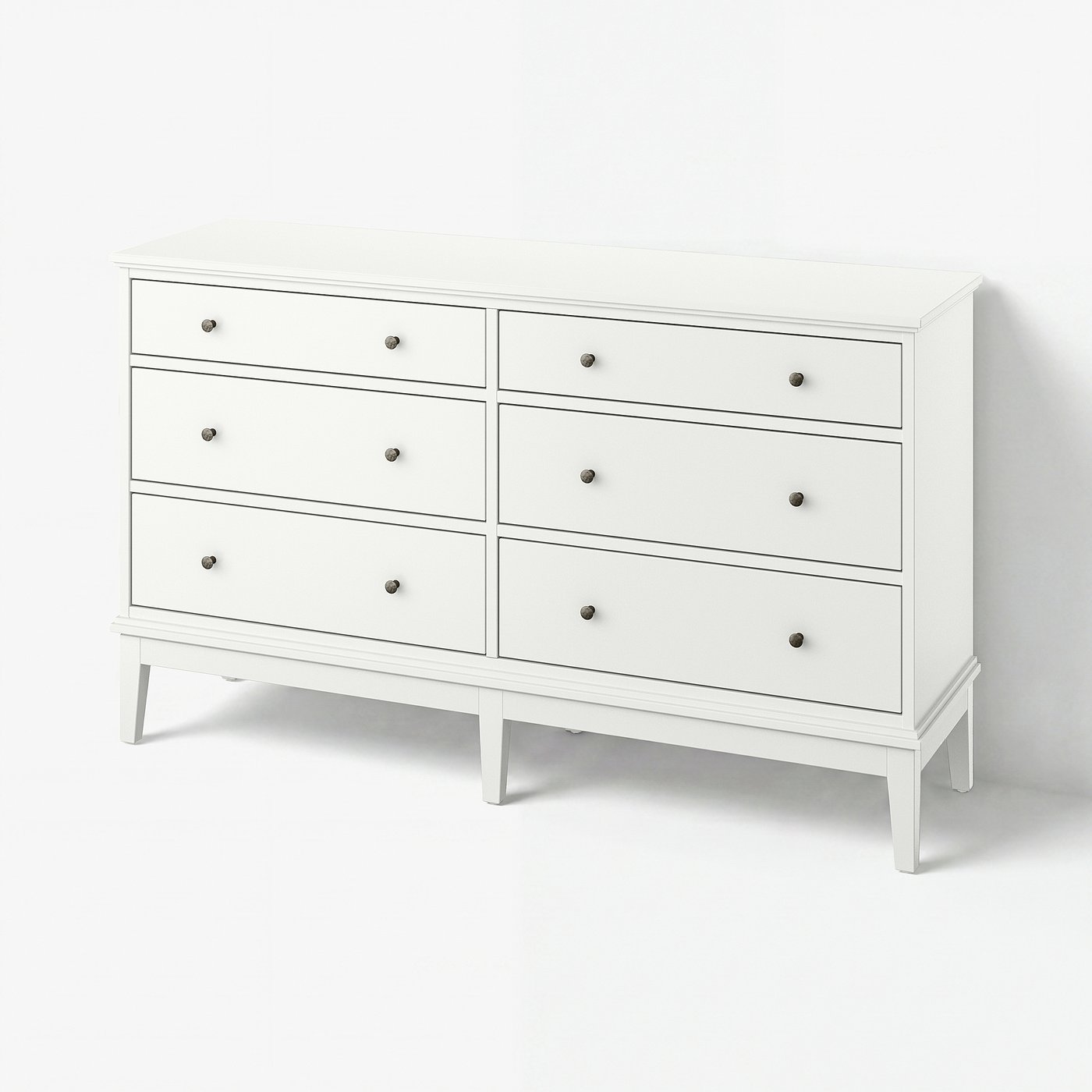IDANÄS 6-drawer dresser, white, 633/4x195/8x373/8