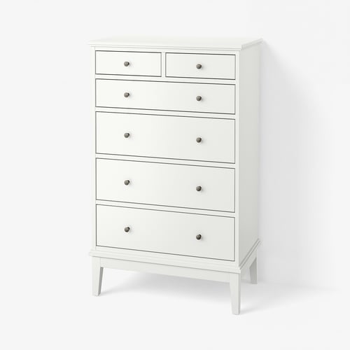 IDANÄS 6-drawer dresser, white, 33 1/8x19 5/8x53 1/8 "