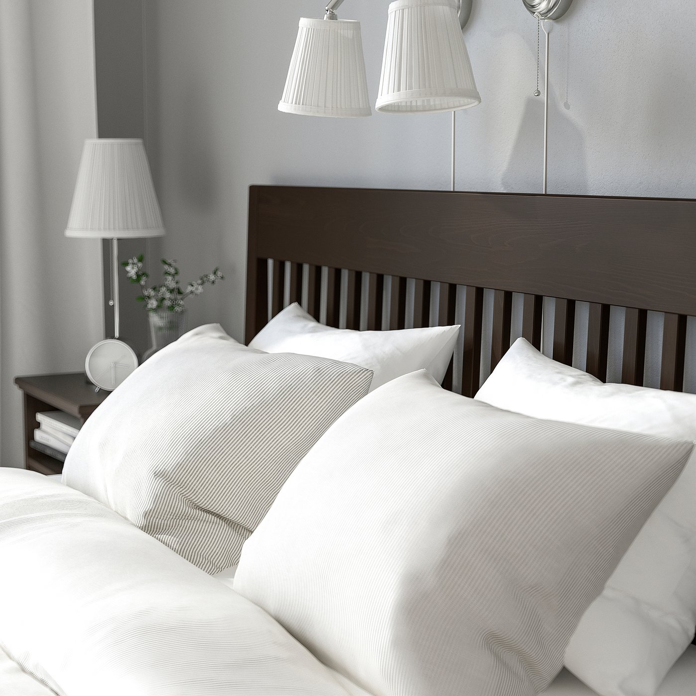 IDANÄS bed frame, dark-brown/Lönset, Full/Double - IKEA