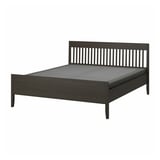 IDANÄS Bed frame, dark brown/Lyngör dark gray, King