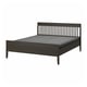 IDANÄS Bed frame, dark brown/Lyngör dark gray, King