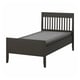 IDANÄS Bed frame, dark brown/Lyngör dark gray, Twin