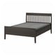 IDANÄS Bed frame, dark brown/Lyngör dark gray, Queen