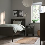 IDANÄS Bed frame, dark brown stained, Twin