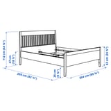 IDANÄS Bed frame, white/Lyngör white, King