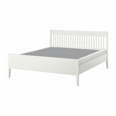 IDANÄS Bed frame, white/Lyngör white, King