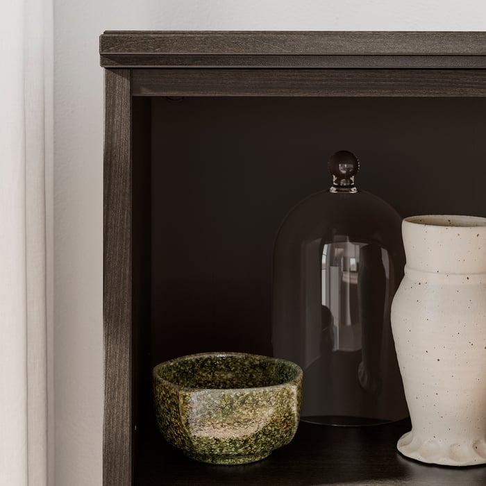 IDANÄS bookcase, dark brown stained, 317/8x153/8x831/8" IKEA