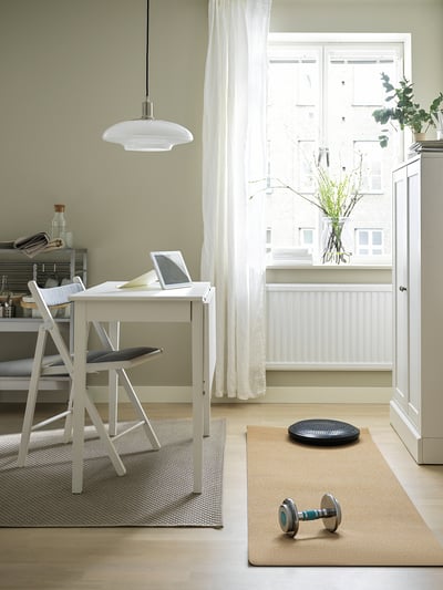 IDANÄS Drop-leaf table, white, 20 1/8/33 7/8x37 3/4 "