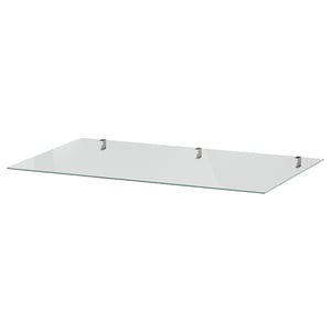 IDANÄS Glass top, clear, 32 5/8x19 5/8 "