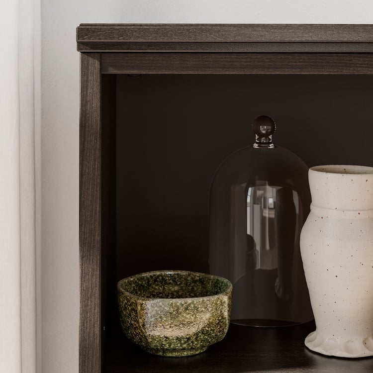 IDANÄS TV storage combination, dark brown/stained, 128x153/4x831/8" IKEA