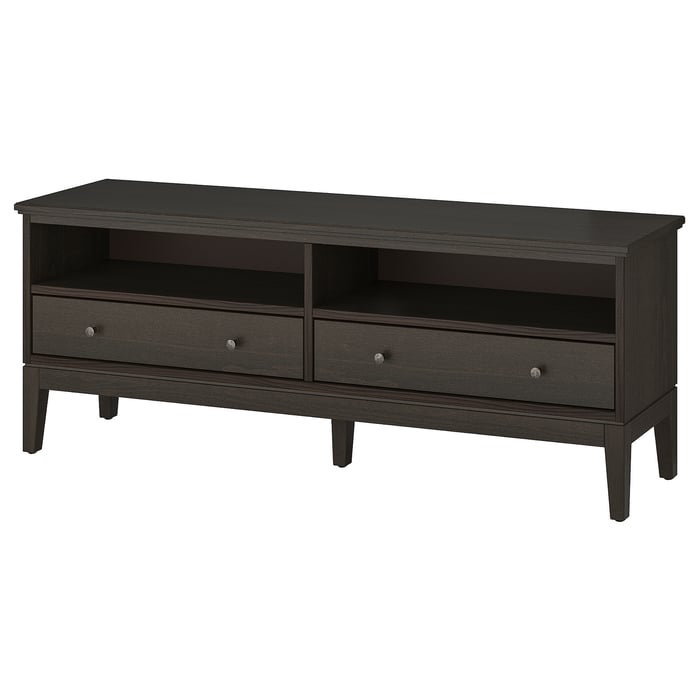 IDANÄS TV unit, dark brown stained, 633/4x153/4x243/4" IKEA