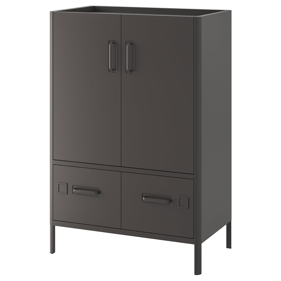 IDÅSEN with doors and drawers, dark gray, 311/2x181/2x467/8" IKEA