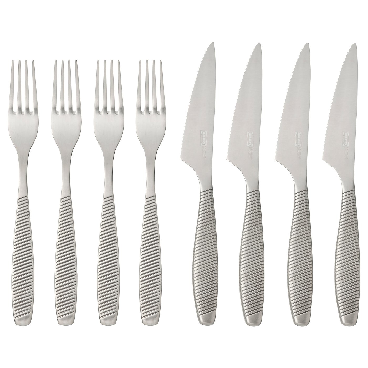 Ikea 365+ 8-piece Steak Flatware Set, Stainless Steel