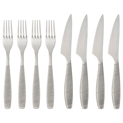 IKEA 365+ 8-piece steak flatware set, stainless steel