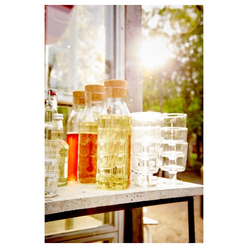 IKEA 365+ Carafe with stopper, clear glass/cork, 34 oz IKEA