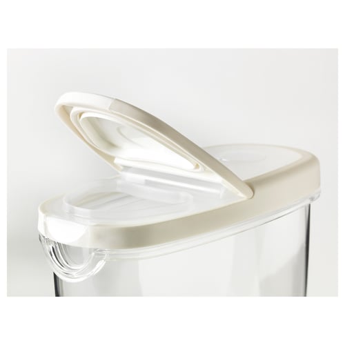 IKEA 365+ Dry food jar with lid, clear/white, 44 oz IKEA
