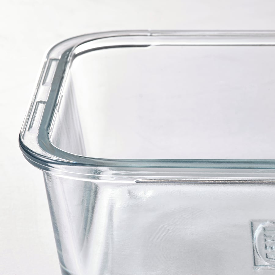 IKEA 365+ food container, rectangular/glass, 34 oz IKEA