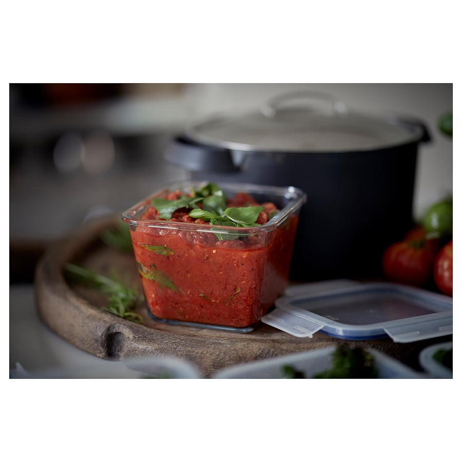 IKEA 365+ food container, square/glass, 41 oz - IKEA