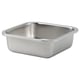 IKEA 365+ Food container, square/stainless steel, 20 oz