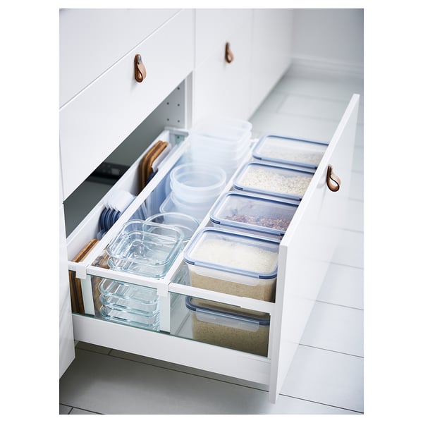 IKEA 365+ Food container, large rectangular, plastic, Length: 12 ½