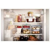 IKEA 365+ Food container with lid, round glass/silicone, 14 oz