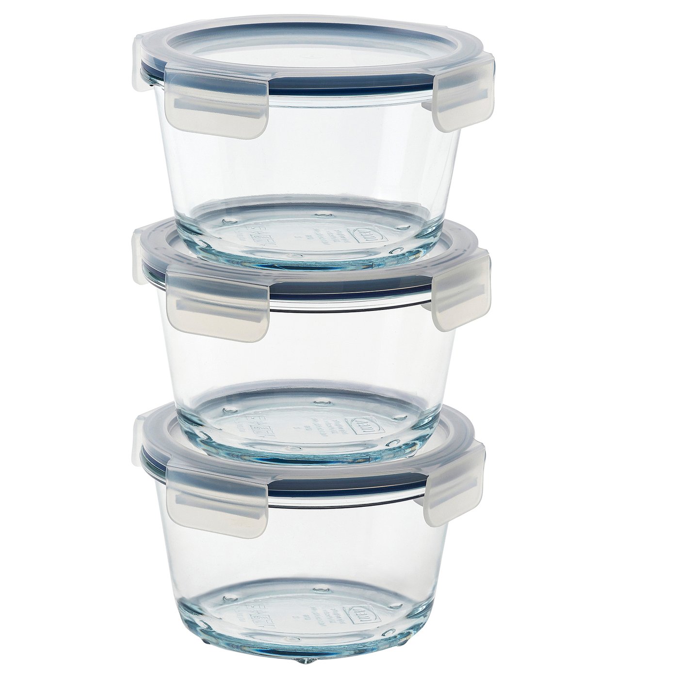 Food Container With Lid, Round/Glass