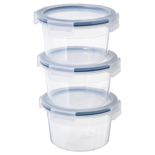 IKEA 365+ Food container with lid, round/plastic, 25 oz - IKEA