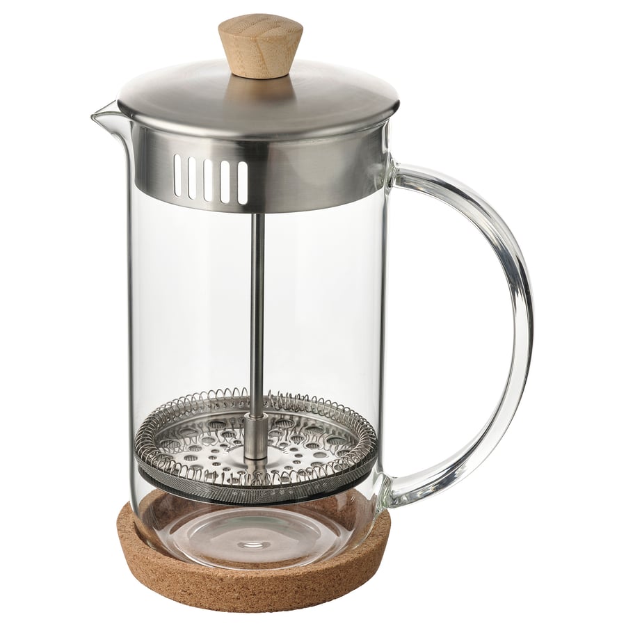 IKEA 365+ French press coffee maker, clear glass/stainless steel, 34 oz