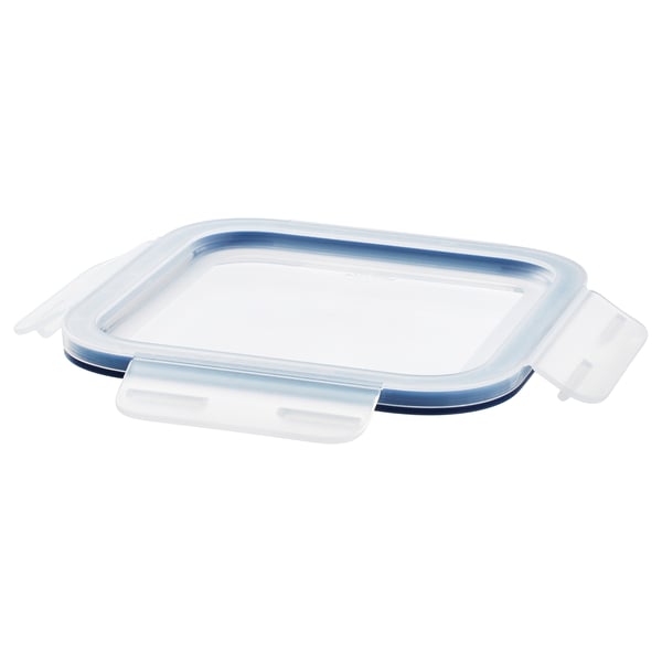 IKEA 365+ Food container with lid, square glass/plastic, 20 oz - IKEA