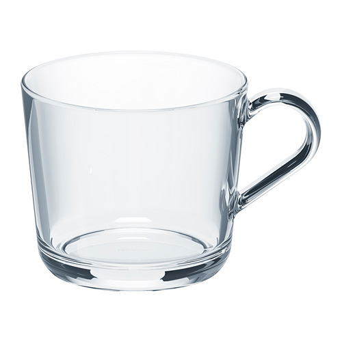 IKEA 365+ Mug, clear glass, 12 oz