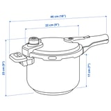 IKEA 365+ Pressure cooker, stainless steel, 6.3 qt