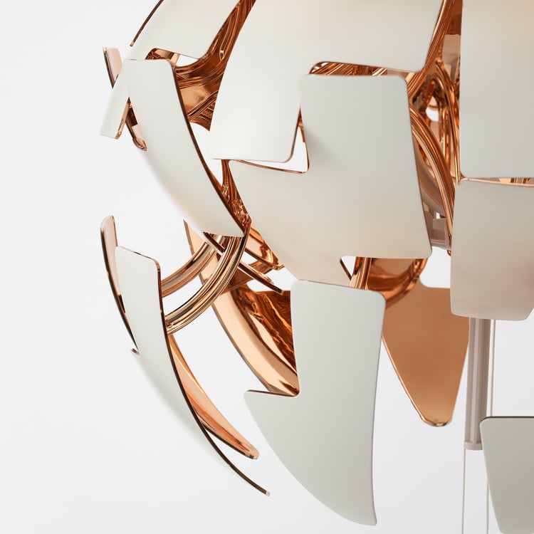 IKEA PS 2014 Pendant lamp, white, copper color, 14" IKEA