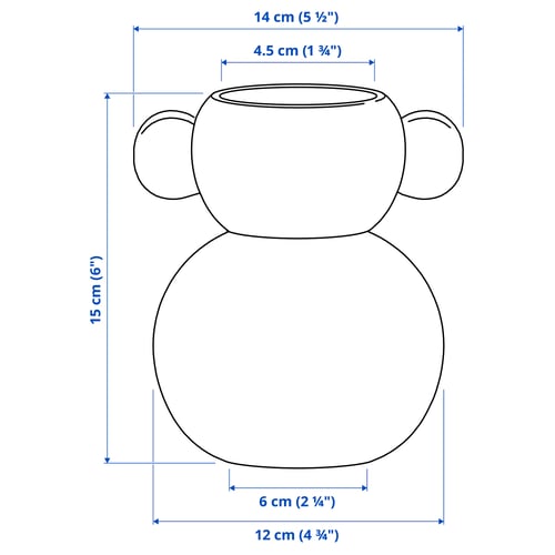 Illustration with measurements for the product: IKEA PS 2026.
