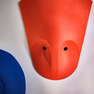 IKEA PS 2026 Wall decoration, set of 3, pink red/blue