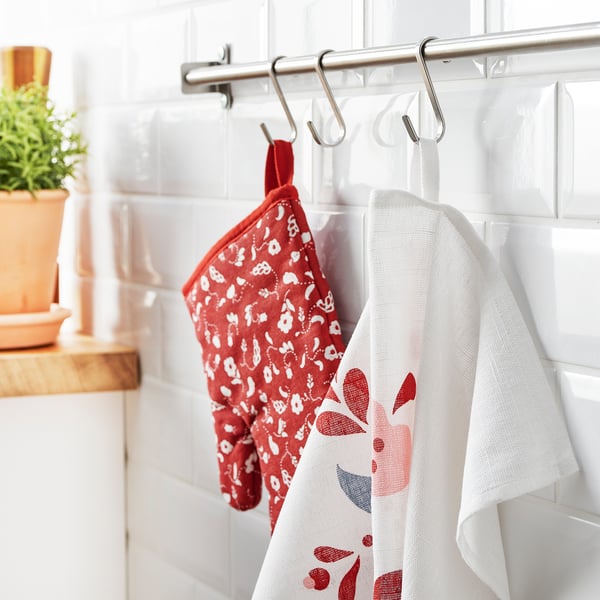 Red Roses Hanging Kitchen Towel, Valentine Day Hand Towels With