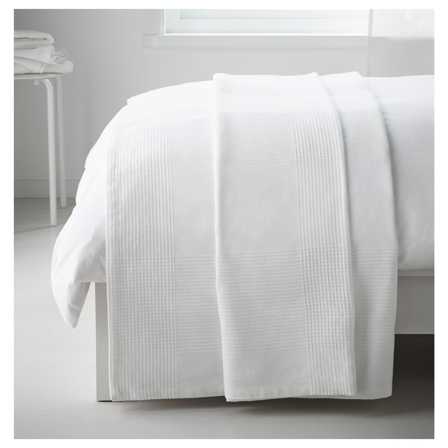 INDIRA bedspread, white, 59x98" IKEA