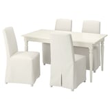 INGATORP / BERGMUND Table and 4 chairs, white/Inseros white, 61/84 5/8 "