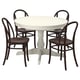 INGATORP / SKOGSBO Table and 4 chairs, white white/dark brown, 43 1/4/61 "